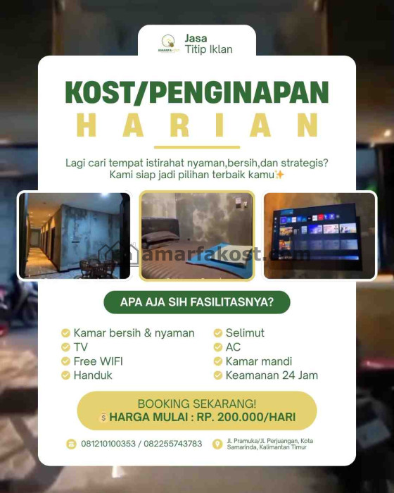 KOST/PENGINAPAN HARIAN Sempaja Samarinda