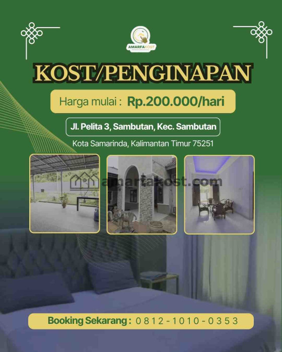 KOST/PENGINAPAN HARIAN Sambutan pelita 3 Samarinda