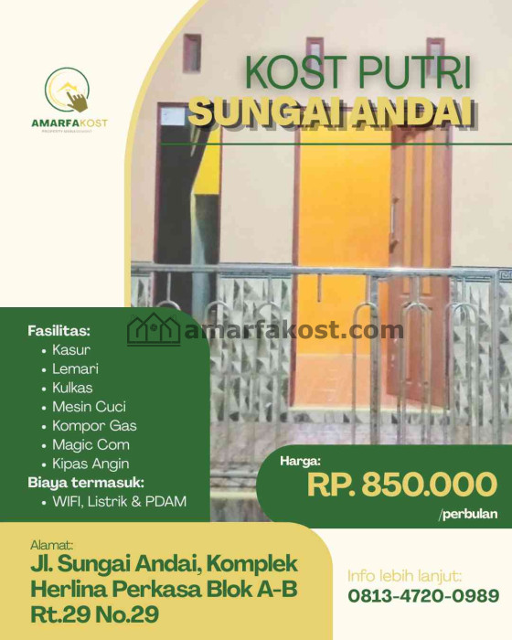 Kost Putri Sungai Andai Banjarmasin