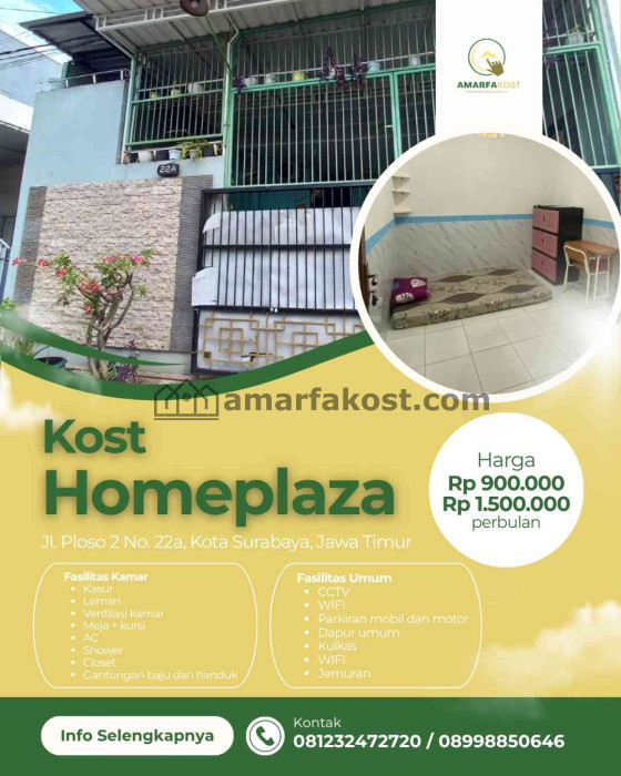 Kost Homeplaza Tambaksari Surabaya