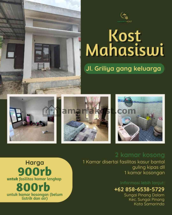 Kost Mahasiswi  Sungai Pinang Dalam Kec. Sungai Pinang Kota Samarinda