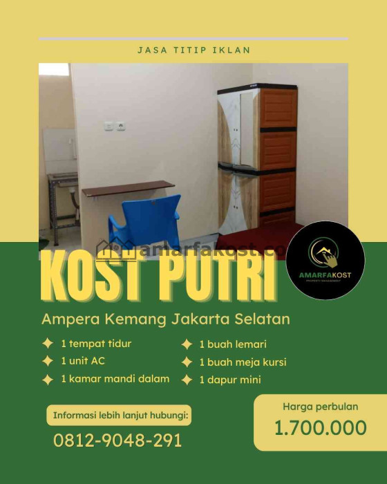 Kost Putri  Ampera Kemang Jakarta Selatan