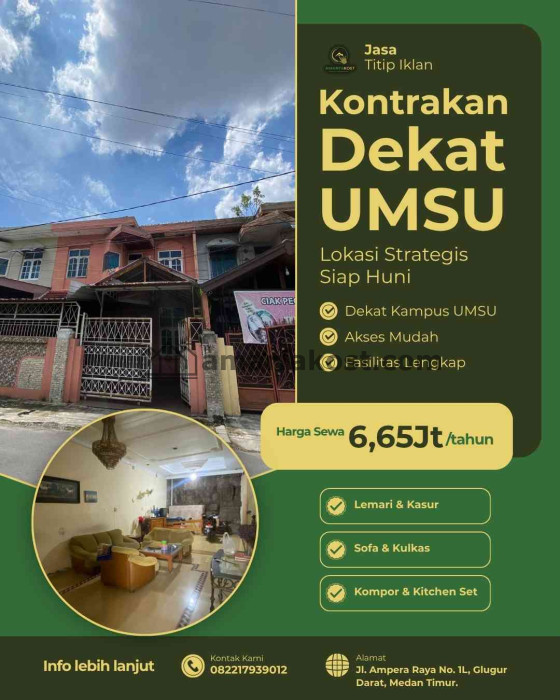 Kontrakan  Glugur Darat dekat Umsu