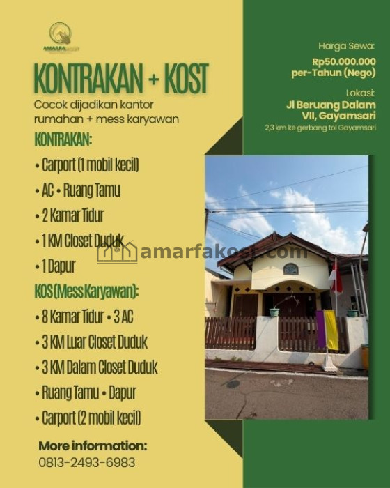 KONTRAKAN + KOS Gayamsari, Semarang - foto 1