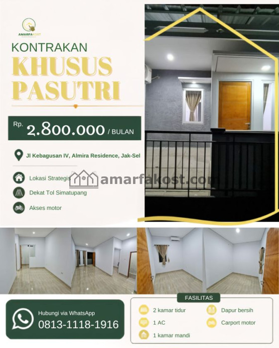 Kontrakan Pasutri Kebagusan JAKSEL
