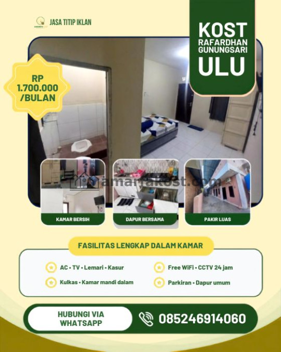 Kost Rafardhan Gunungsari Ulu Balikpapan
