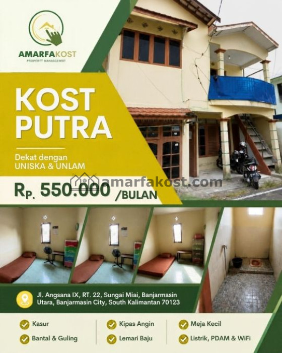 Kost Putra  Jl. Angsana IX  Banjarmasin Utara