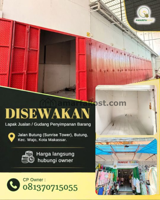 Disewakan Lapak untuk jualan / Gudang Wajo Makassar
